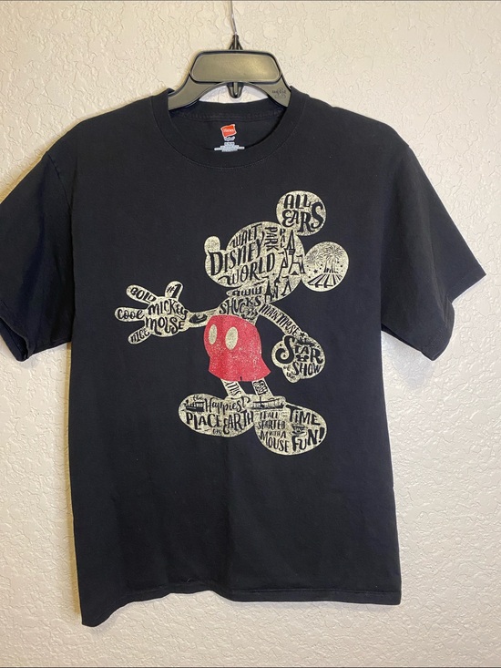 Disney Other - Disney Authentic Mickey Mouse Hanes Black Tee size M Unisex